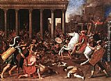 Temple Canvas Paintings - The destruction of the Temple at Jerusalem